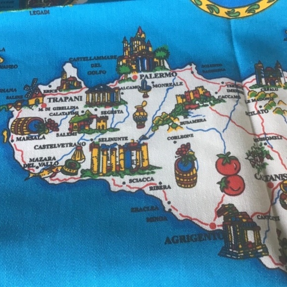 NEW ITALIAN TEA TOWEL SOUVENIR SICILIA COTTON TEA TOWEL 33 1/2” x 23” - Picture 8 of 9